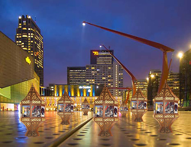 Aziz Bekkaoui - Rue du Maroc 2012 installation