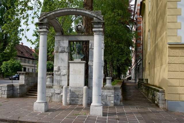 Monument of poet Simon Gregorčič