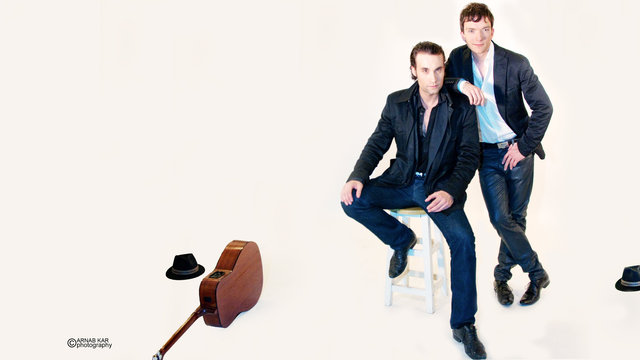 Musicians Robertas Kupstas and Fabio