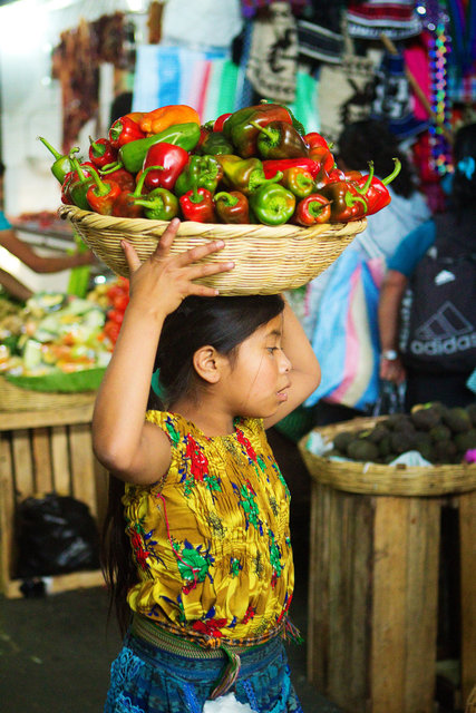 Child with chilies