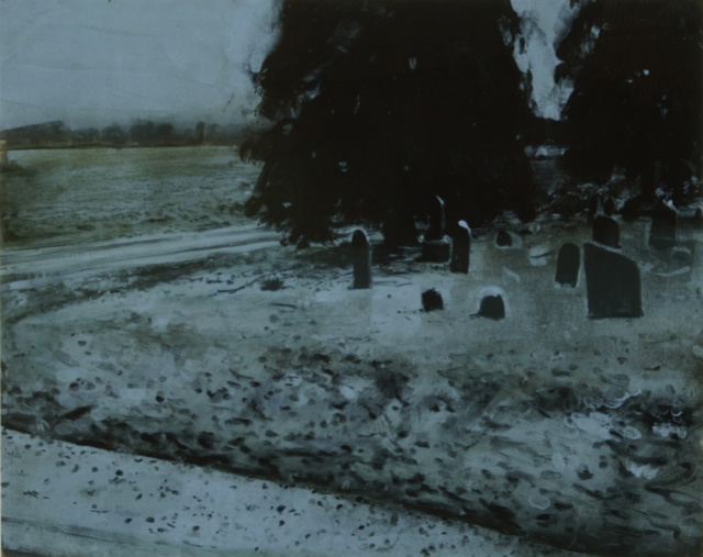 Moonlight Graveyard, 23 x 28"