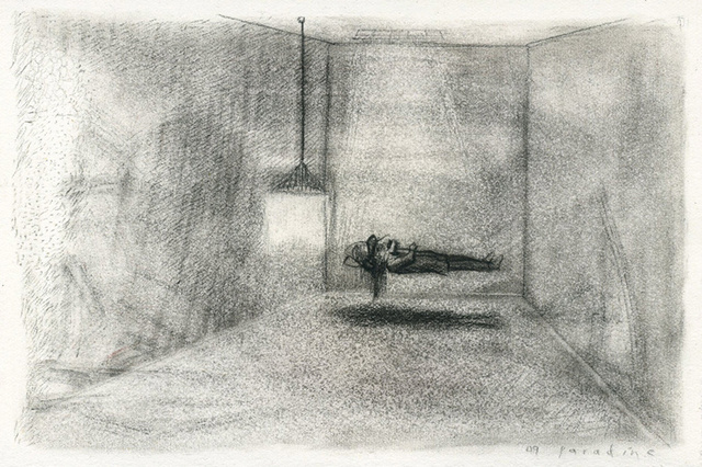 2. "Andre's version of minimalism, made for a life that was light, airy and simple." Pastel & conte on paper 11x16cm 2009