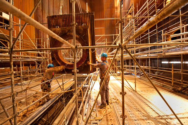 Chantier de renovation de la Centrale Thermique de  Cordemais pour EDF