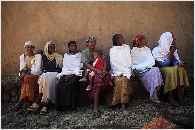 women of falasha, a jewish village near gonder