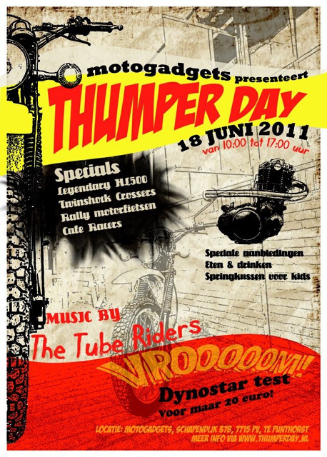 Flyer for Thumperday by motogadgets