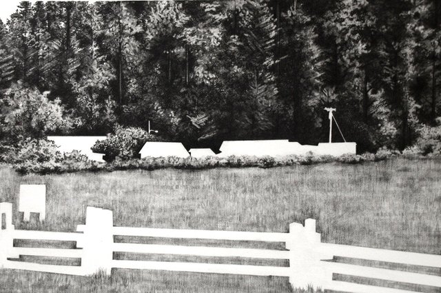 Pacific Northwest 2, 2011, graphite on paper, 7 x 10"
