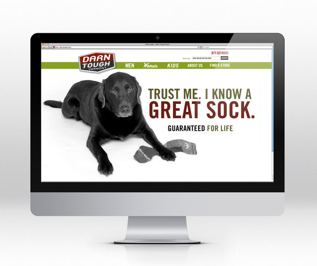 Darn Tough Socks website content, Web Design by Place Creative