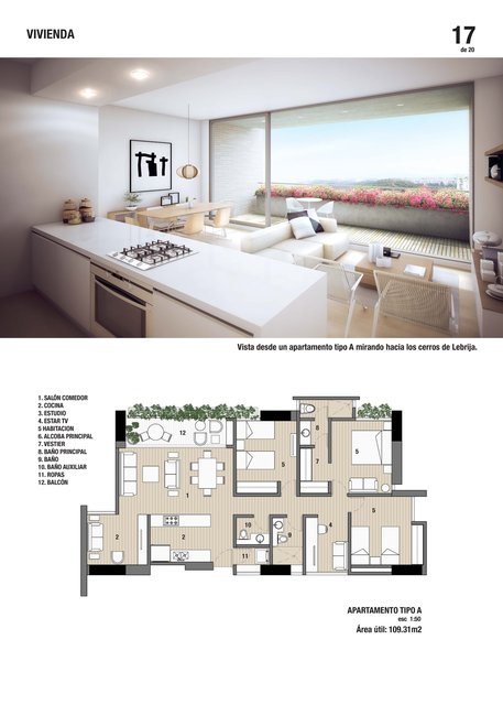 Vista interior de apartamento / Insde view of apartament