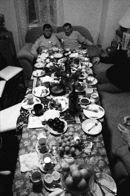 My father and my uncle at my aunt's birthday party.