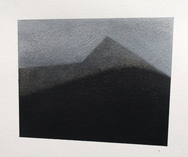 Not Too Distant Future 7, 2014, graphite and gouache on paper, ~5 x 5.5”