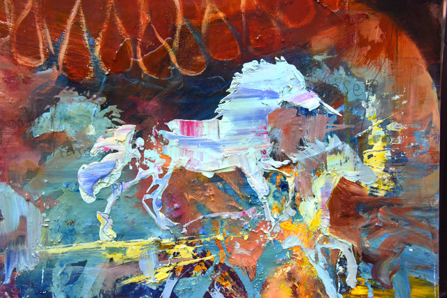 (Detail) Goodbye Horses (Blue I)