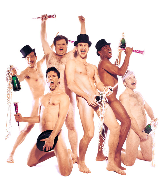 Patrick Wilson & the cast of The Full Monty on Broadway