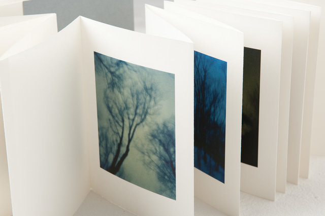 encounters, 33 pages, accordion book. Published by Datz Press in 2015.