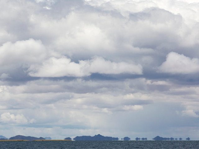 a view from our ferry on lake titicaca