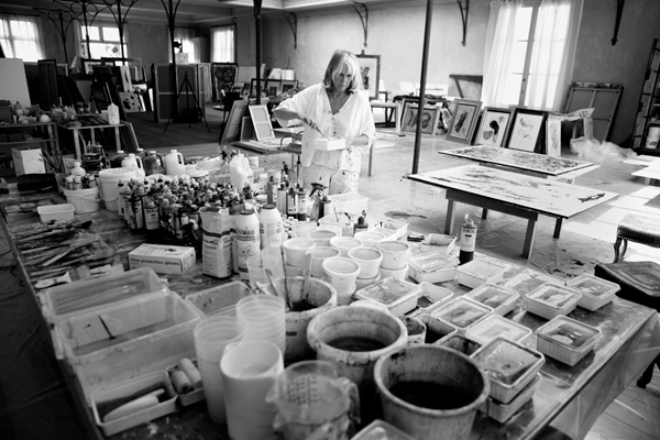 Gertrud D in her atelier 2006