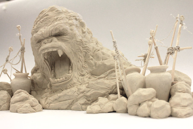 Scale concept model/maquette for them park ride entrance