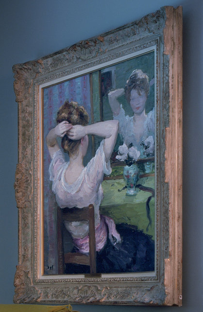 Lady at dressing table detail