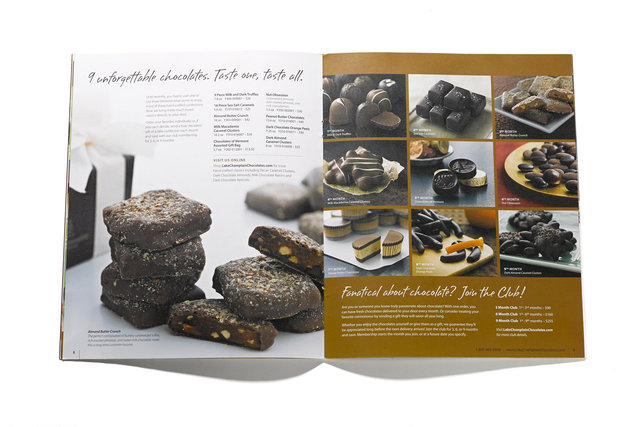 Lake Champlain Chocolates: Mail order catalog photography
