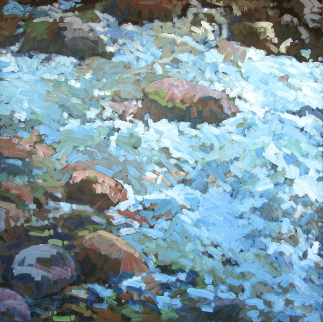 Downstream Avalanche Creek, 2012, Acrylic on Canvas, 72" x 72"