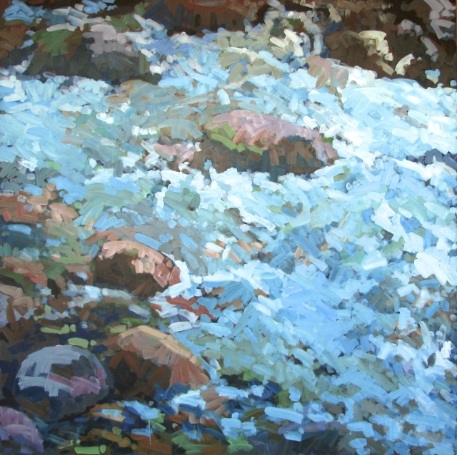 Downstream Avalanche Creek, 2012, Acrylic on Canvas, 72" x 72"