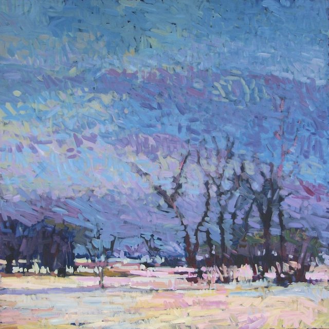 Does the Mountain Forgive the Trees, 2013, Acrylic on Canvas, 48" x 48" (NLA)