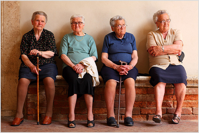 a small chat in Pienza