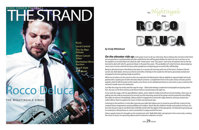Interview with Rocco Deluca / Strand Magazine