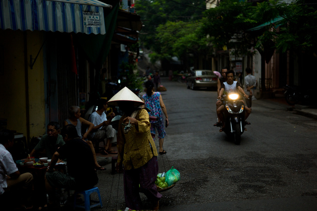 Streets early morning in Hanoi