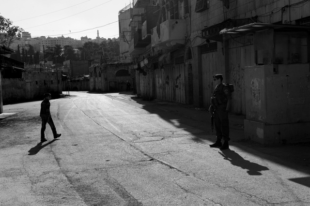 The young soldier and the Palestinian boy