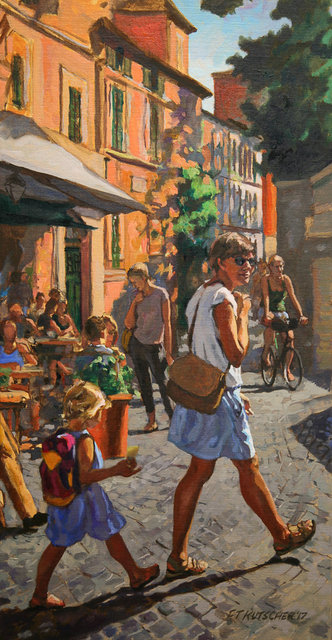 Mother and Daughter, Flaneurs in Trastevere