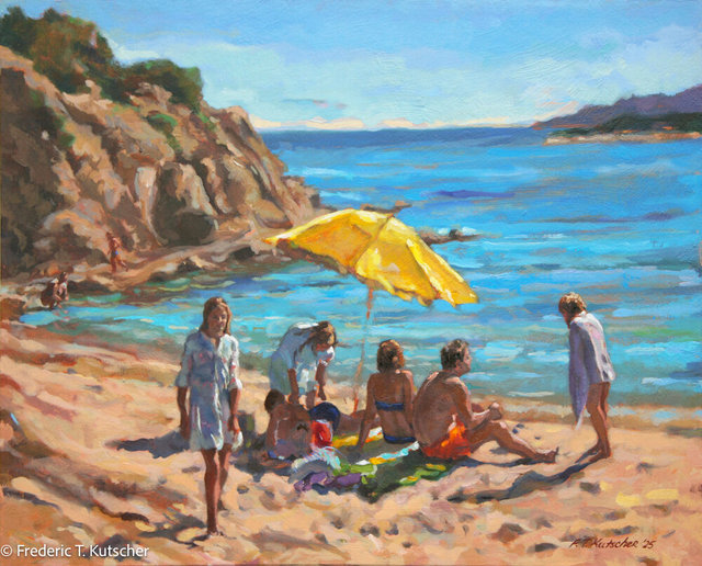 Swiss Family on Corsican Beach