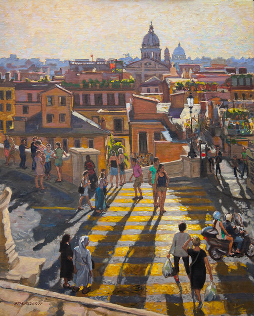 Best Friends Shopping, Roman Skyline from Spagna