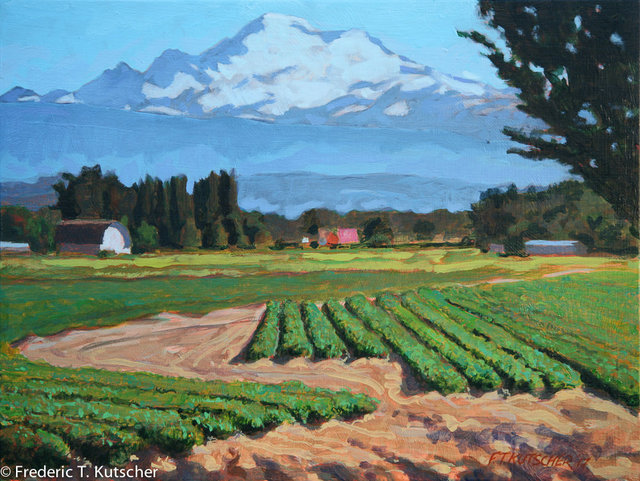 Through Farm toward Mount Baker