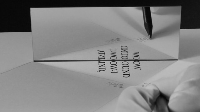 Mirror Writing Love, video still, 2013