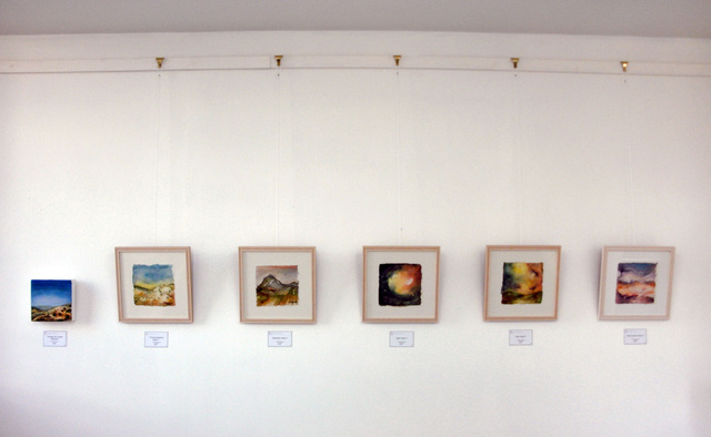 Small works on paper and canvas