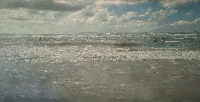 Noordzee 01 oil on canvas, 200x100 cm.