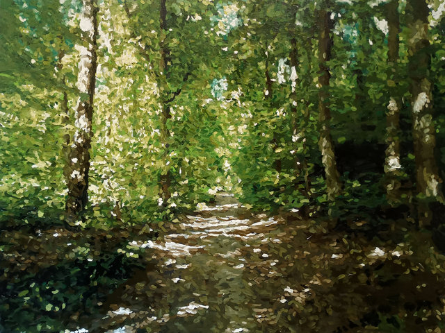 'we've been in these woods 29' oil on canvas 140x100cm.4900 €