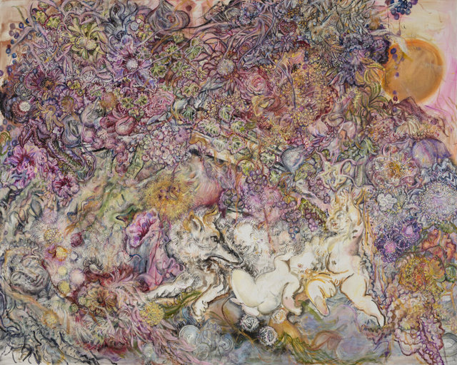 La lupa romana, nel bosco di Wat Wisunalat 2023, Öl:LW, 200 x 250 cm, F: Farid sabha.jpg