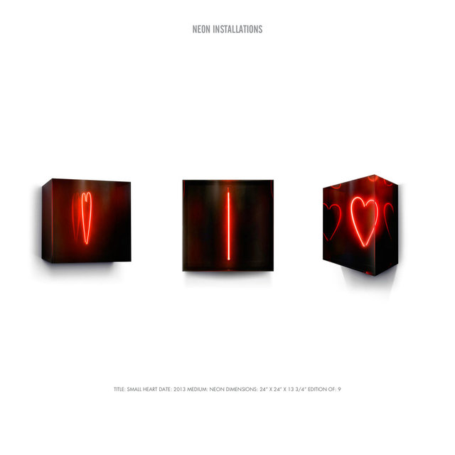  NEON INSTALLATIONS TITLE- SMALL HEART DATE- 2013 MEDIUM- NEON DIMENSIONS- 24” X 24” X 13 3:4” EDITION OF- 9.jpg