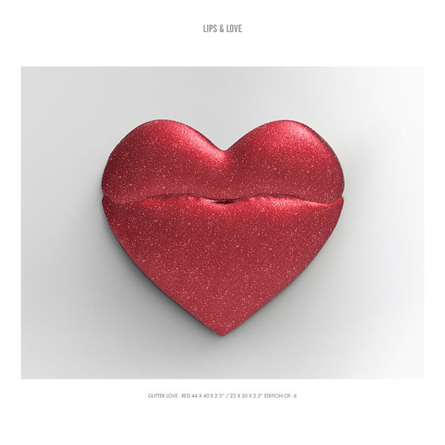  LIPS & LOVE GLITTER LOVE - RED 44 X 40 X 2.5” : 22 X 20 X 2.5” EDITION OF- 6.jpg