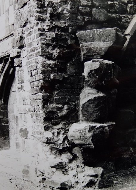 Stone work and archway Cathedral buildings  by Alison Gracie