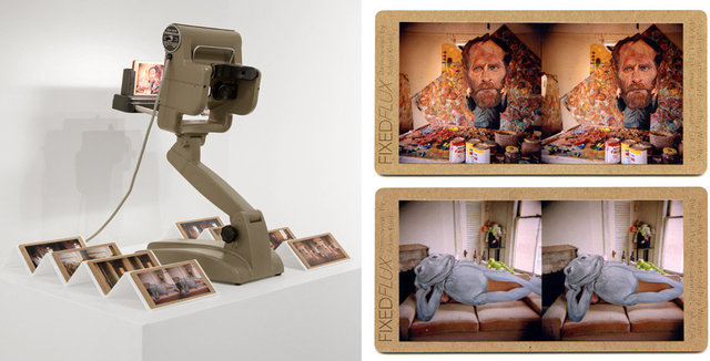 installation view: set of 12 stereoviews mounted to davey board. Dec. 18, 2013 - Feb. 4, 2014