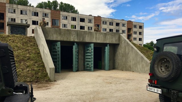 Dressed and built set - Ext Chernobyl Lab