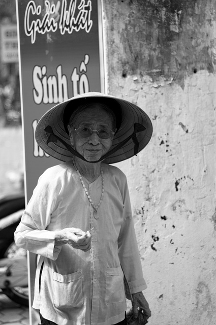Older woman in Hanoi