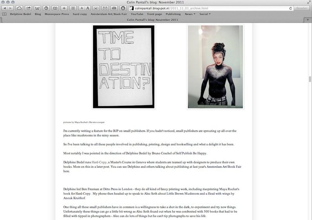 COLIN PANTALL'S BLOG, 11.2011