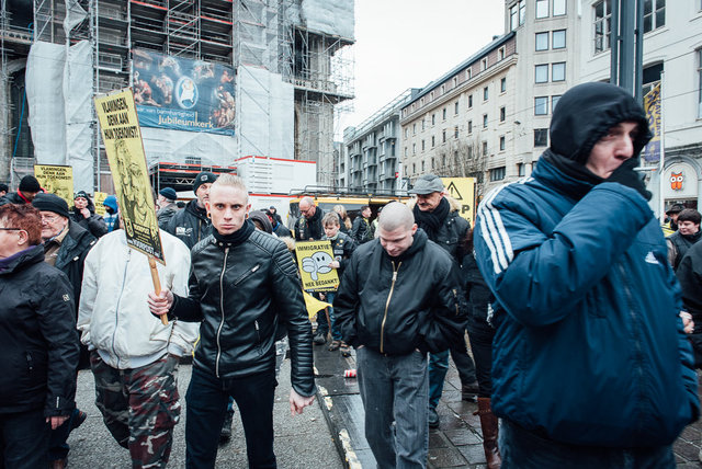 Pegida/Voorpost/Vlaams belang demonstration.
