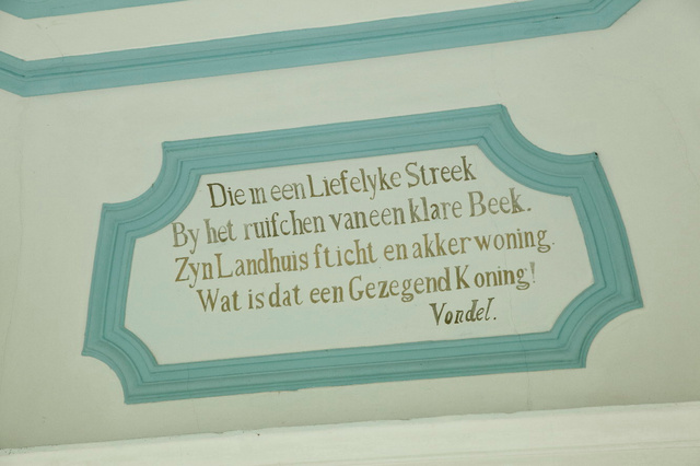 vondel - opschrift theekoepel