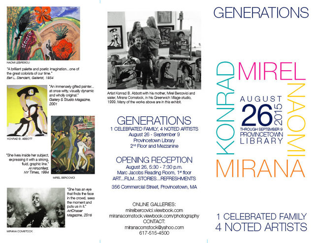Provincetown Library/Generations Exhibit Brochure/2015 (pg. 1)