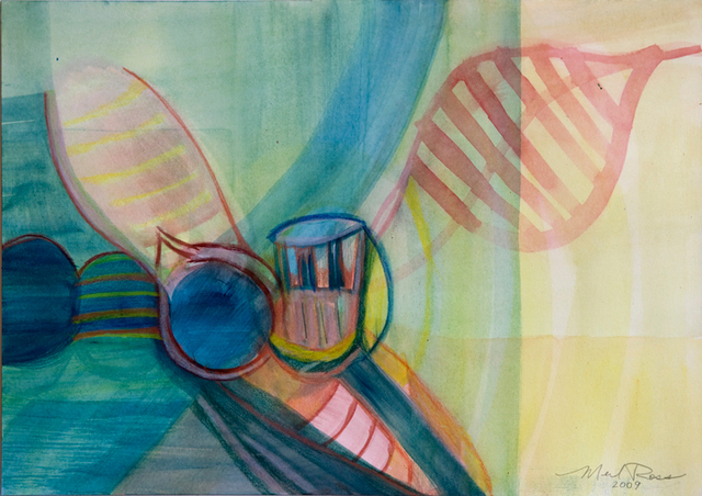 Echo, Mixed Media on Paper, 10"x14"