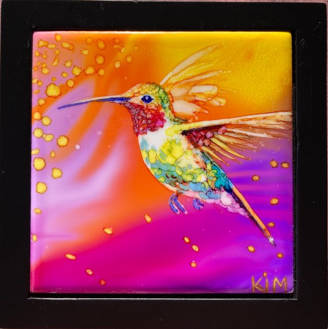 2020 Alcohol ink on Tile